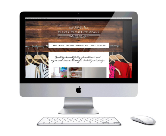 clever closet company website web design wordpress website wardrobe design website emma wright em designs